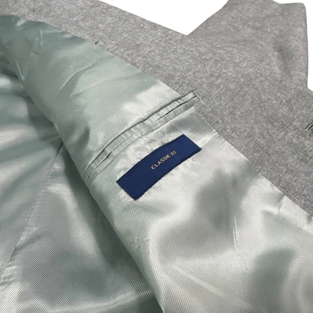 Stafford Signature Classic Fit Light Green Linen Blend Sport Coat Men's 38 Short
